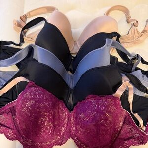 ThirdLove Black, Purple, and Tan Lace Bras